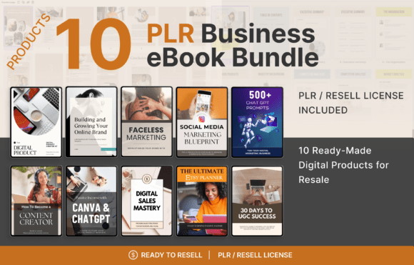 Download 10 Editable PLR EBooks for Online Biz - Book Collection