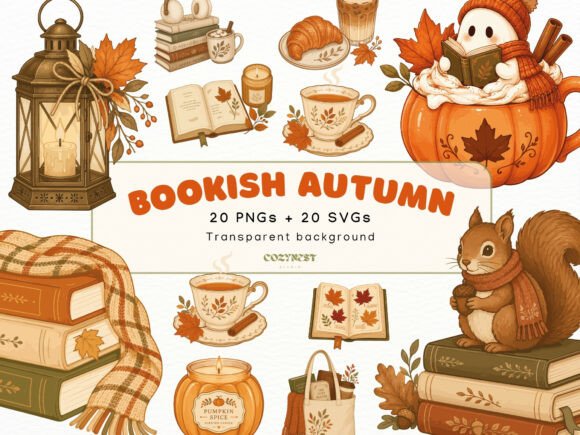 Download Autumn Bookish Cliparts, Fall Aesthetic - Book Collection