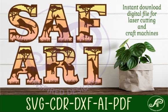 Download Safari Theme Alphabet Set. 49 LettersSVG - Set Collection