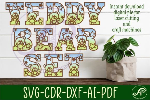 Download Teddy Bear Alphabet Set. 2 Layer 49 - Set Collection