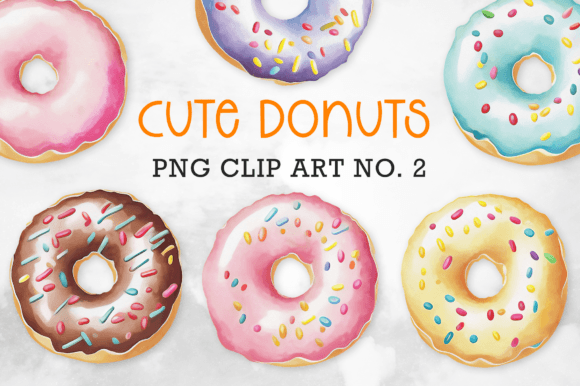 Download Cute Donut Clip Art Set 2 - Set Collection