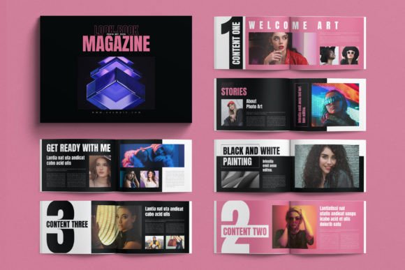Download Lookbook Magazine Template Landscape - Book Collection