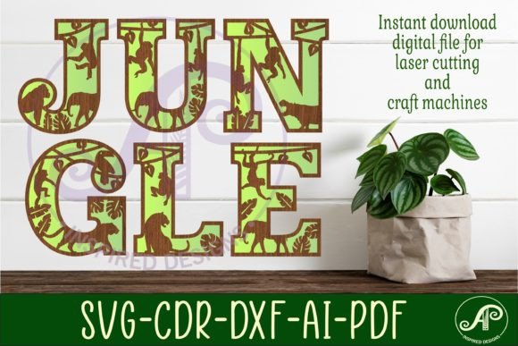 Download Jungle Theme Alphabet Set. 49 LettersSVG - Set Collection