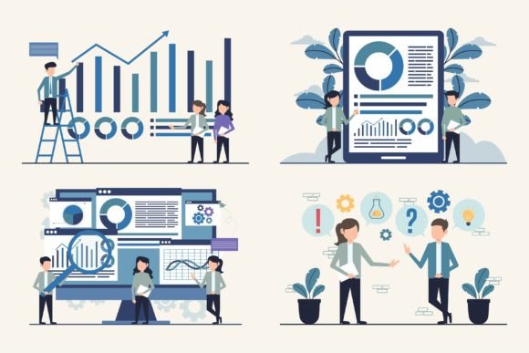 Download Business Teamwork and Data Analysis Set - Set Collection