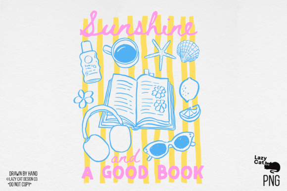 Download Book Beach Summer Hand-Drawn PNG - Book Collection