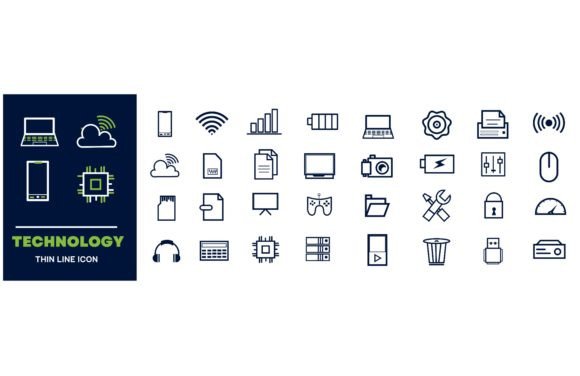 Download Technology Data Analytics Icon Set - Set Collection