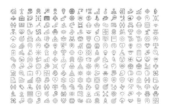 Download 152 Core Values Outline Icons Set - Set Collection